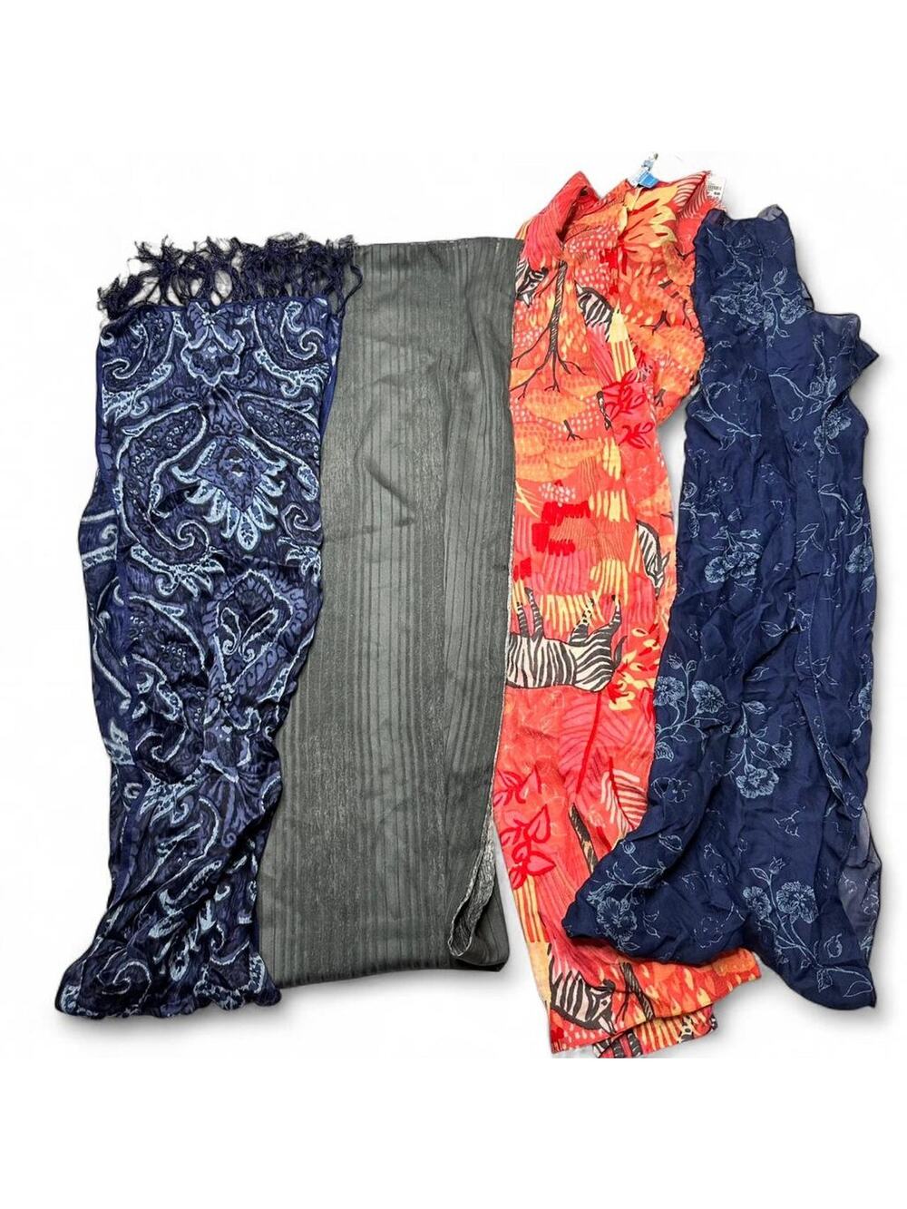 Set of 4 Patterned Vintage Scarves
